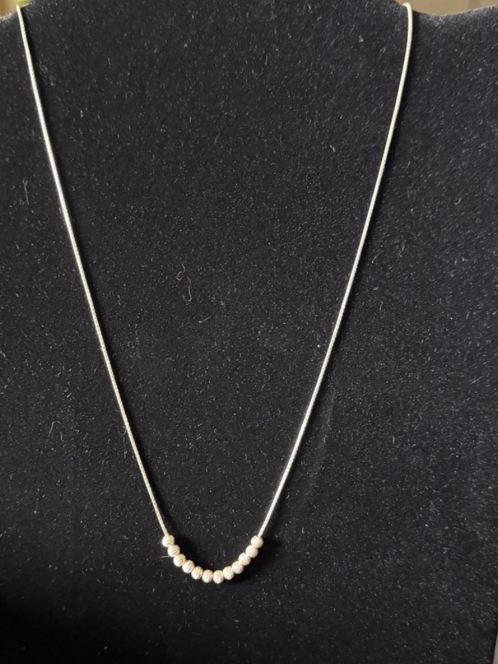 Silpada Silver Necklace with Silver Etched  Beads with Dainty Silver Box Chain